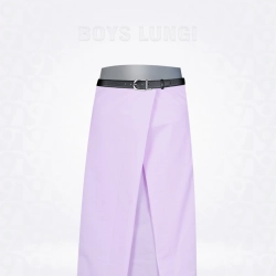 Boys Sky Blue Border Line White Lungi